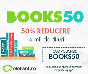 Codul BOOKS50 este activ, - 50% discount garantat la orice carte din selecție