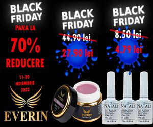 Black friday Everin 2022! Reduceri la produse pentru manichiura si pedichiura