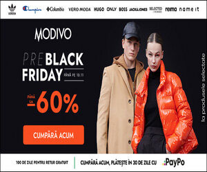 Modivo BLACK FRIDAY,  PÂNĂ LA -60% la produsele selectate