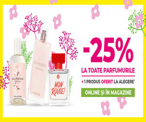 25% REDUCERE la Parfumuri & 1 SURPRIZĂ la alegere