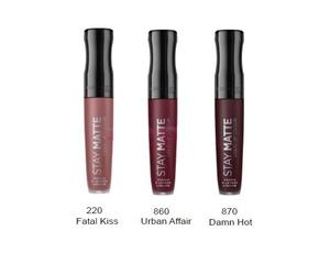 RIMMEL LONDON STAY MATTE LIQUID LIP COLOUR GLOSS DE BUZE MAT REZISTENT COLECTIA 2018 (Optiuni de comanda: 860)