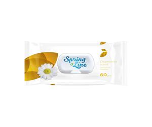 SPRING LINE BABY SERVETELE UMEDE PARFUM DE MUSETEL PACHET 60 BUCATI (Optiuni de comanda: CU CAPAC)