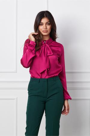 Bluza MBG fucsia cu funda la guler 