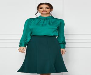 Bluza Isabela verde din voal