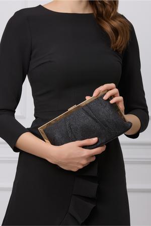 Clutch negru cu auriu 