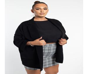 Cardigan dama negru model larg