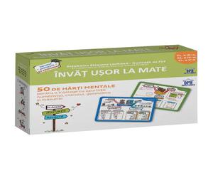 Invat usor la Mate: 50 de harti mentale - Volumul II - Cls. a III-a, a IV-a, a V-a