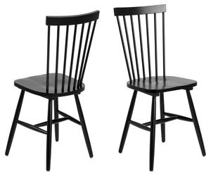 Set 2 scaune din lemn de mesteacan, Riano Negru, l50,5xA49,5xH86 cm