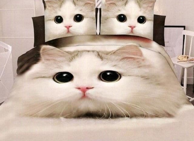 lenjerie de pat 3D cu animale pisica